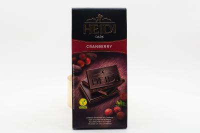 Шоколад HEIDI Chocolat S.A. DARK CRANBERRY (Темный с кусочками клюквы) 80гр