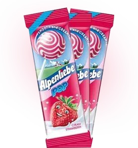 Леденец на палочке Alpenliebe Lollipop клубничный  9.5 грамм